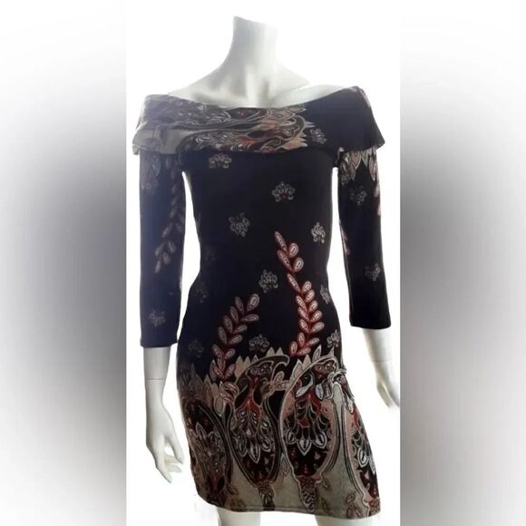 Daily Ritual Dresses & Skirts - Dily off shoulder mini dress brown